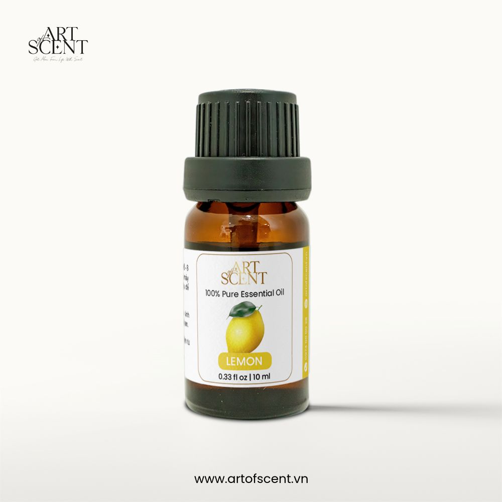 tinh dầu chanh lemon essential oil art of scent 10ml