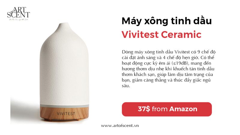 máy xông tinh dầu cho khách sạn Vivitest Ceramic