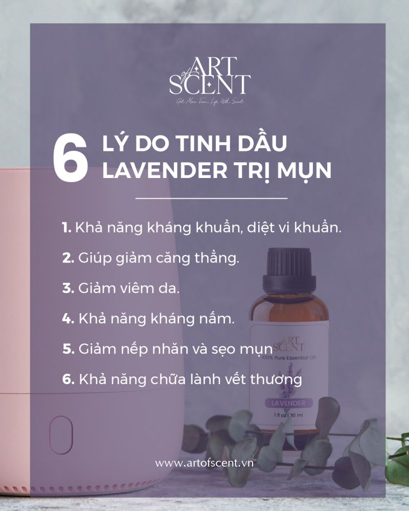 6 Lý do tinh dầu lavender trị mụn hiệu quả