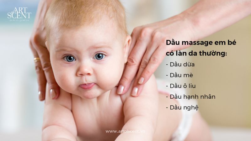 Dầu massage em bé có làn da thường