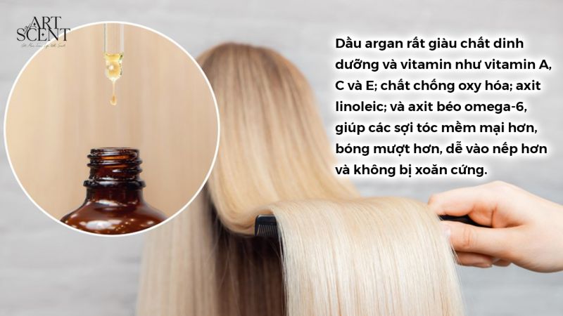 cách sử dụng dầu argan cho tóc như dầu dưỡng