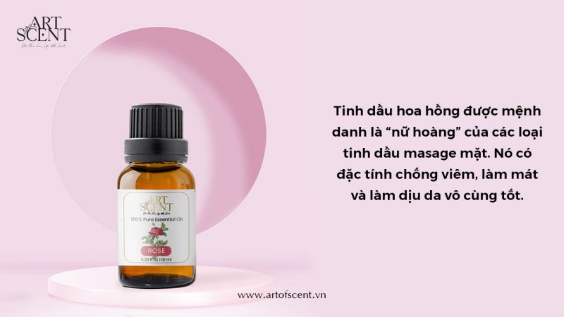 tinh dầu hoa hồng tinh dầu massage mặt